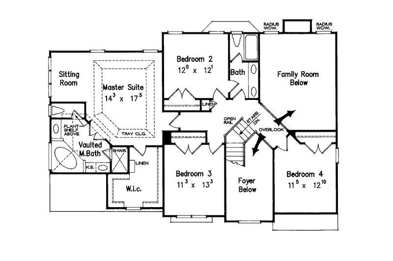 Home Plan - Floor Plan - Upper Floor for Country House Plan #927-83 - 4 bed, 2.5 bath