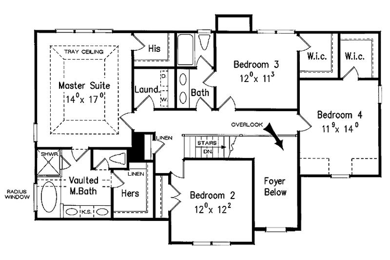 House Blueprint - Floor Plan - Upper Floor for Country House Plan #927-808 - 5 bed, 3 bath