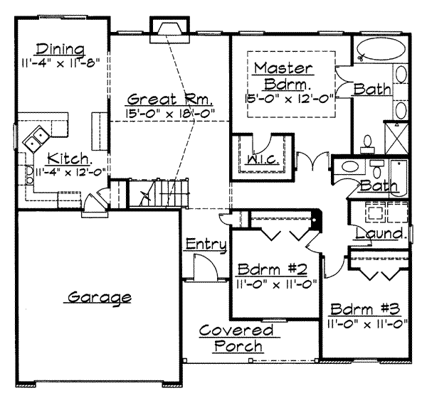 Traditional Floor Plan - Main Floor Plan #31-135