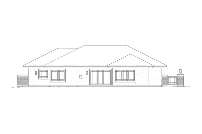 Architectural House Design - Exterior - Rear Elevation House Plan #57-599 - 3 bed, 2.5 bath