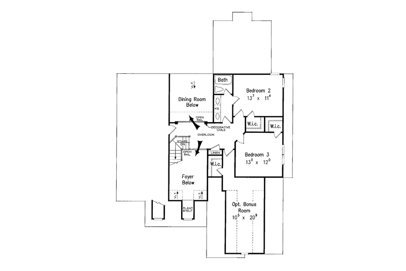 Home Plan - Floor Plan - Upper Floor for Country House Plan #927-742 - 4 bed, 3 bath