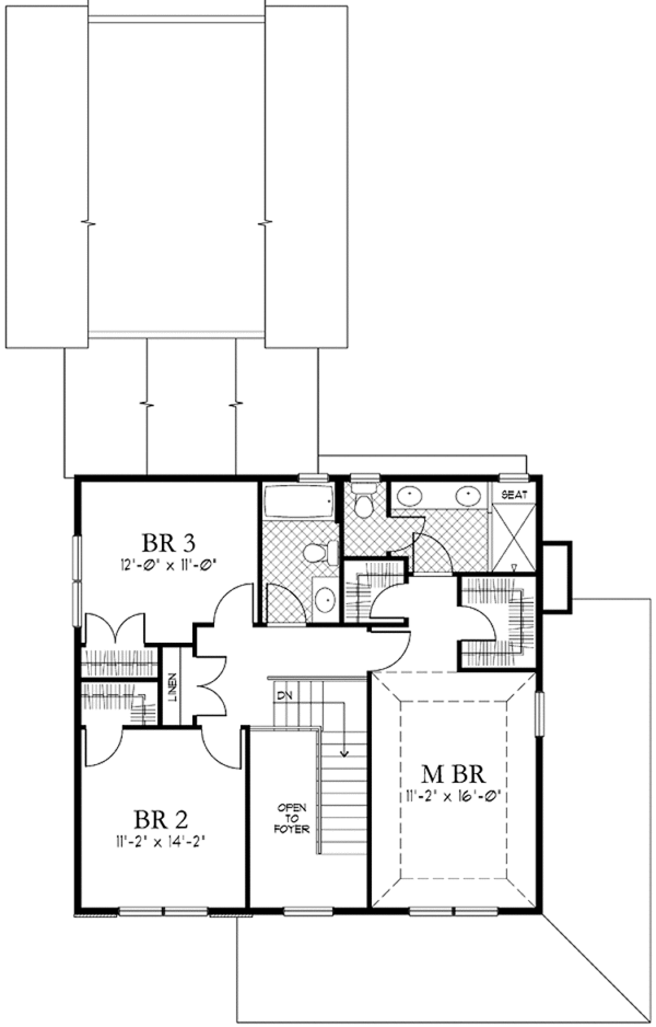 Dream House Plan - Country Floor Plan - Upper Floor Plan #1029-13