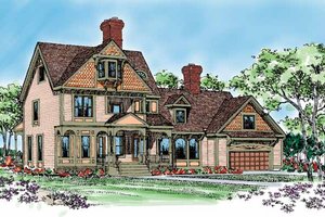 Architectural House Design - Exterior - Front Elevation for Victorian House Plan #72-896 - 4 bed, 3.5 bath