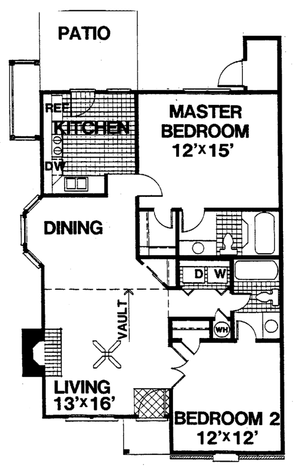 Architectural House Design - Ranch Floor Plan - Main Floor Plan #30-258