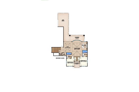 Floor Plan - Upper Floor for Colonial House Plan #27-540 - 4 bed, 4.5 bath