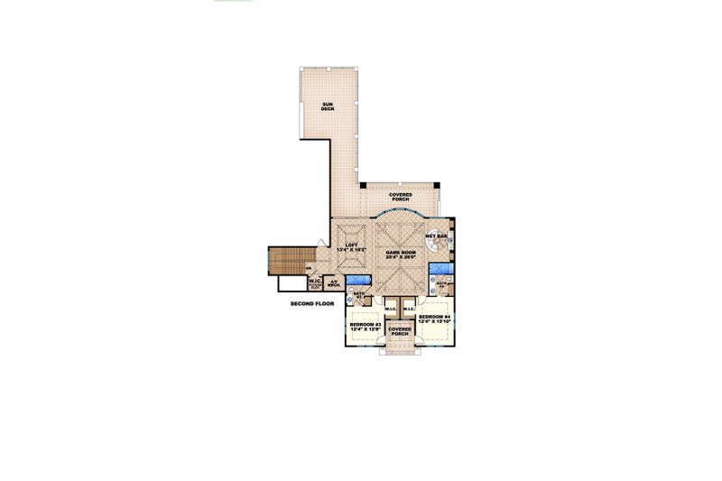 Home Plan - Floor Plan - Upper Floor for Colonial House Plan #27-540 - 4 bed, 4.5 bath
