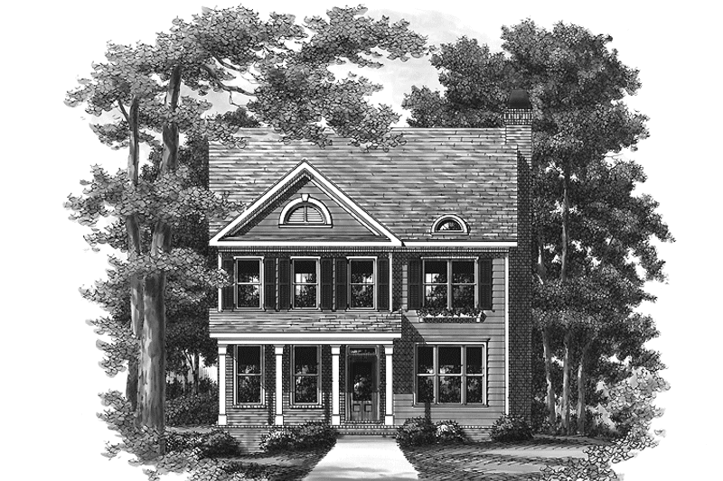 Home Plan - Exterior - Front Elevation 3 for Colonial House Plan #927-757 - 3 bed, 2.5 bath