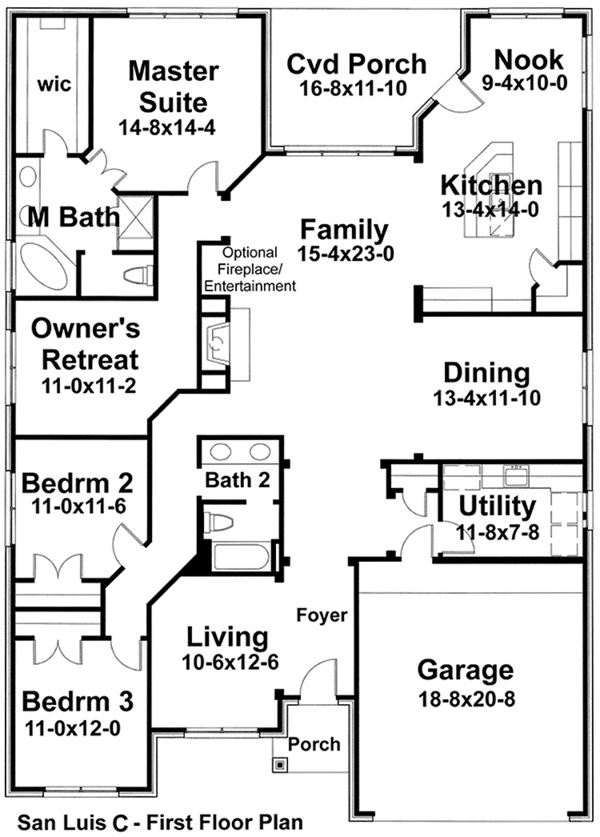 Architectural House Design - Country Floor Plan - Main Floor Plan #120-238