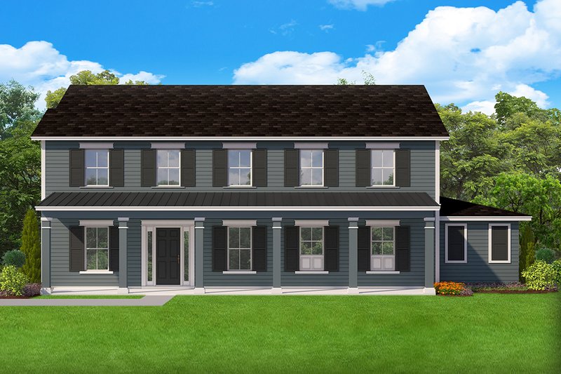 Dream House Plan - Farmhouse Exterior - Front Elevation Plan #1058-176