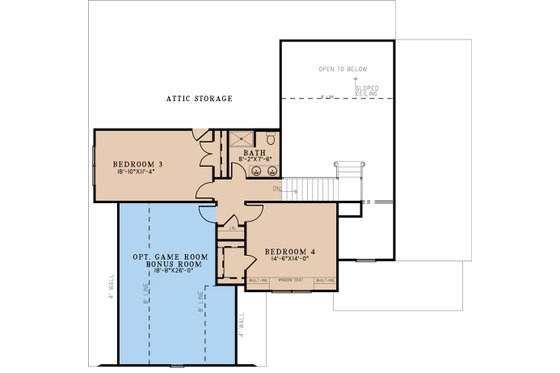 Floor Plan - Upper Floor for Farmhouse House Plan #923-296 - 5 bed, 3 bath