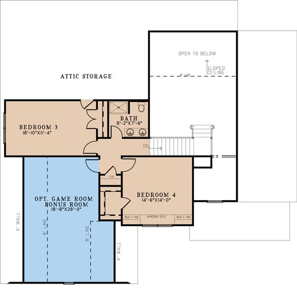 Farmhouse Floor Plan - Upper Floor Plan #923-296