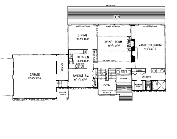 Home Plan - Contemporary Floor Plan - Main Floor Plan #72-1058