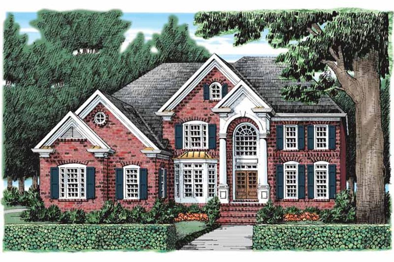 House Blueprint - Exterior - Front Elevation 3 for Classical House Plan #927-920 - 5 bed, 4.5 bath