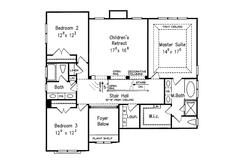 Dream House Plan - Floor Plan - Upper Floor for Country House Plan #927-288 - 4 bed, 3 bath