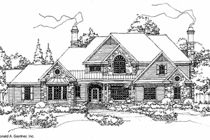 Country Exterior - Front Elevation Plan #929-434
