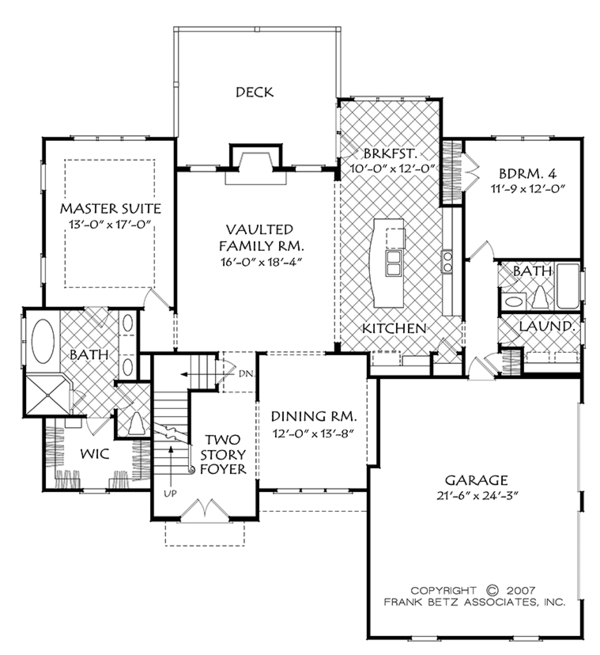 Dream House Plan - Cottage Floor Plan - Main Floor Plan #927-977