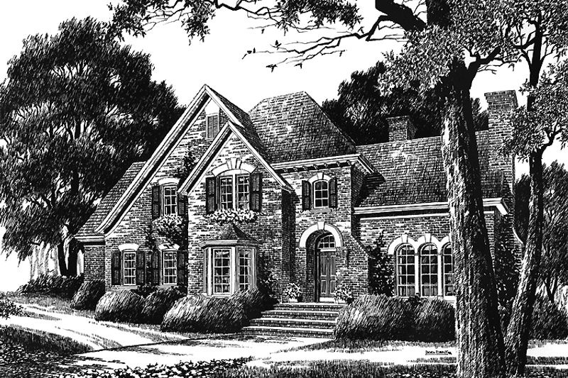 Dream House Plan - Exterior - Front Elevation 3 for Traditional House Plan #429-187 - 4 bed, 3.5 bath