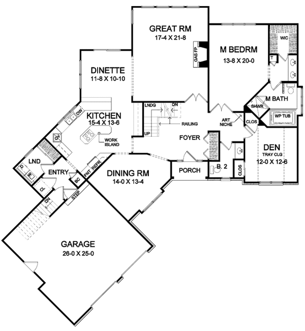 Architectural House Design - Classical Floor Plan - Main Floor Plan #328-357