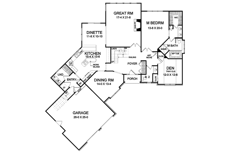 Dream House Plan - Floor Plan - Main Floor for Classical House Plan #328-357 - 3 bed, 2.5 bath