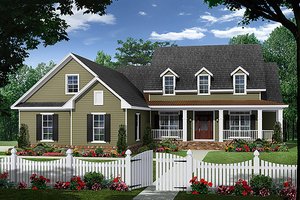 Country Exterior - Front Elevation Plan #21-379