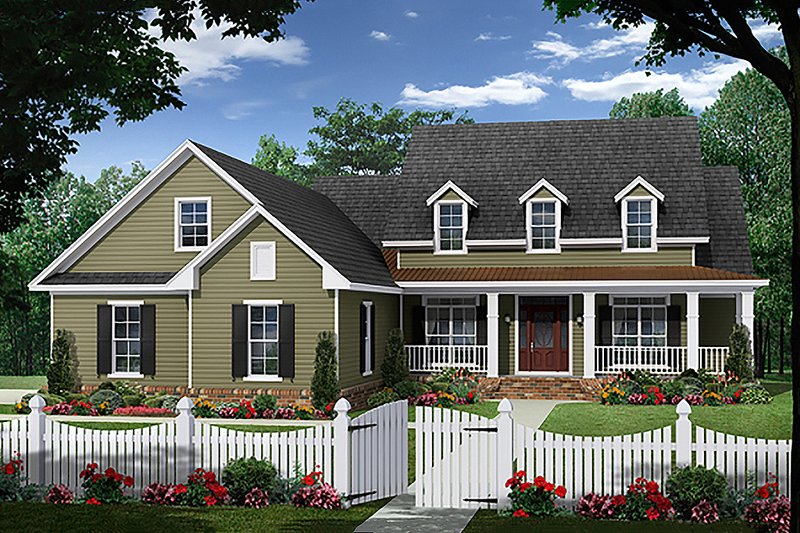 Home Plan - Country Exterior - Front Elevation Plan #21-379