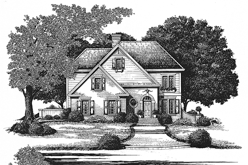 Dream House Plan - Exterior - Front Elevation 3 for Traditional House Plan #429-118 - 3 bed, 2.5 bath