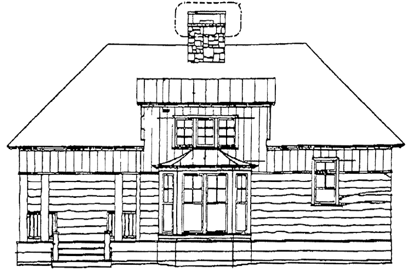 Home Plan - Exterior - Rear Elevation for Craftsman House Plan #429-317 - 2 bed, 2 bath