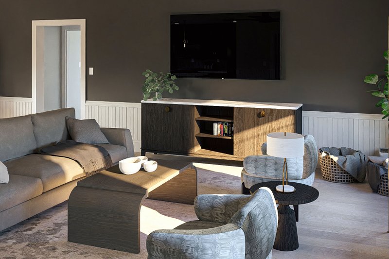 House Design - Interior - Family Room 3 for Barndominium House Plan #455-489 - 2 bed, 1 bath