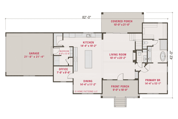 House Blueprint - Farmhouse Floor Plan - Main Floor Plan #461-118