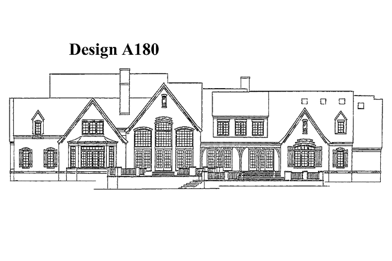 Architectural House Design - Exterior - Rear Elevation for Country House Plan #453-152 - 4 bed, 5 bath