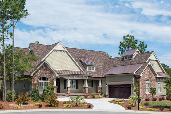 Exterior - Front Elevation 5 for Craftsman House Plan #929-905 - 4 bed, 4 bath