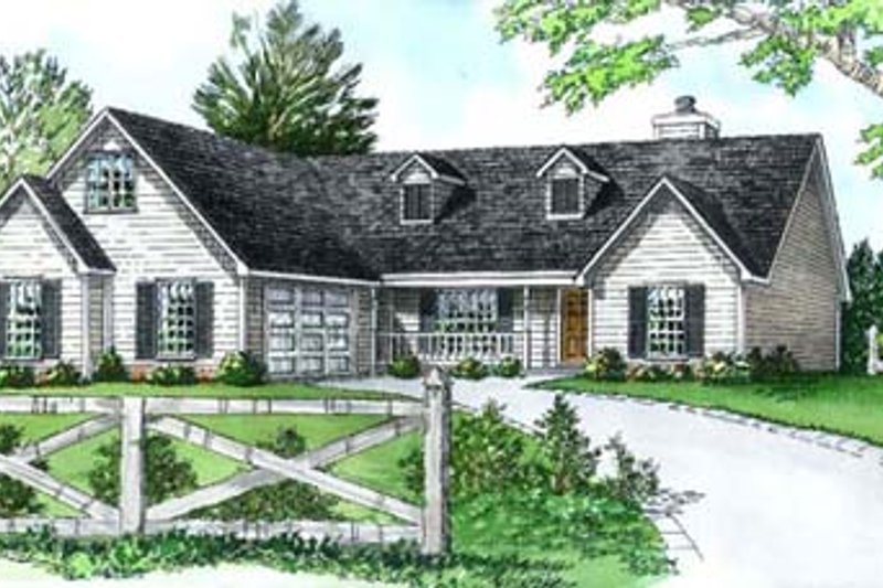 Traditional Style House Plan - 3 Beds 2 Baths 1610 Sq/Ft Plan #16-129