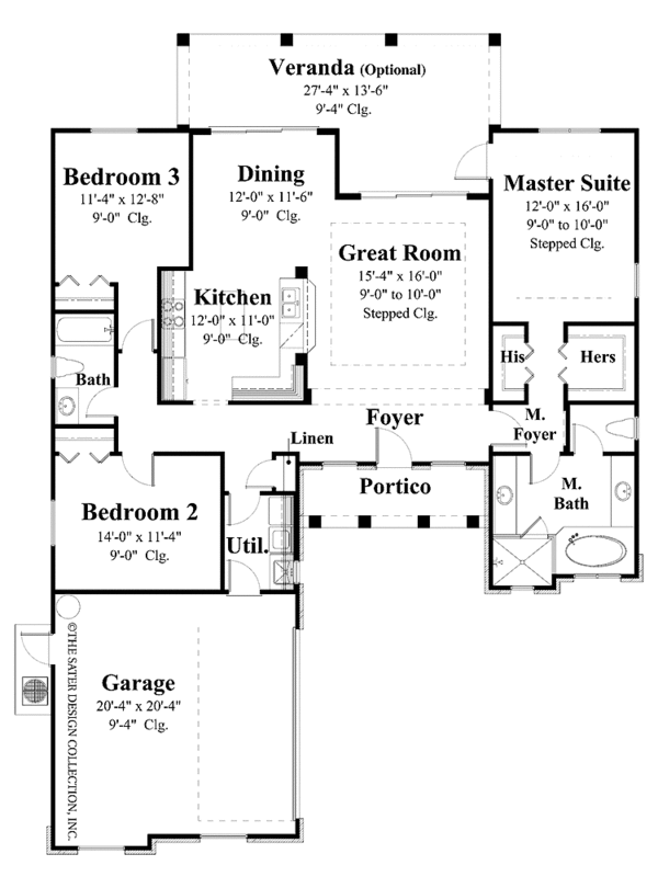 Architectural House Design - Country Floor Plan - Main Floor Plan #930-367