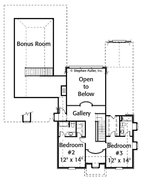 House Plan Design - Colonial Floor Plan - Upper Floor Plan #429-322