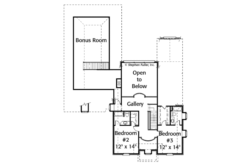 Architectural House Design - Floor Plan - Upper Floor for Colonial House Plan #429-322 - 3 bed, 4 bath