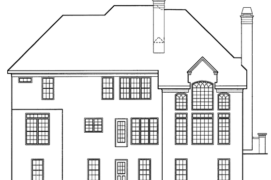 Exterior - Rear Elevation for Mediterranean House Plan #927-152 - 5 bed, 4.5 bath