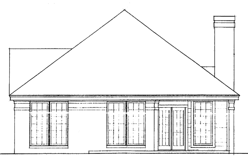 Home Plan - Exterior - Rear Elevation for Craftsman House Plan #310-1079 - 2 bed, 2 bath
