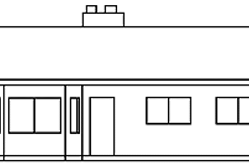 Dream House Plan - Exterior - Rear Elevation for Adobe / Southwestern House Plan #60-943 - 3 bed, 2 bath
