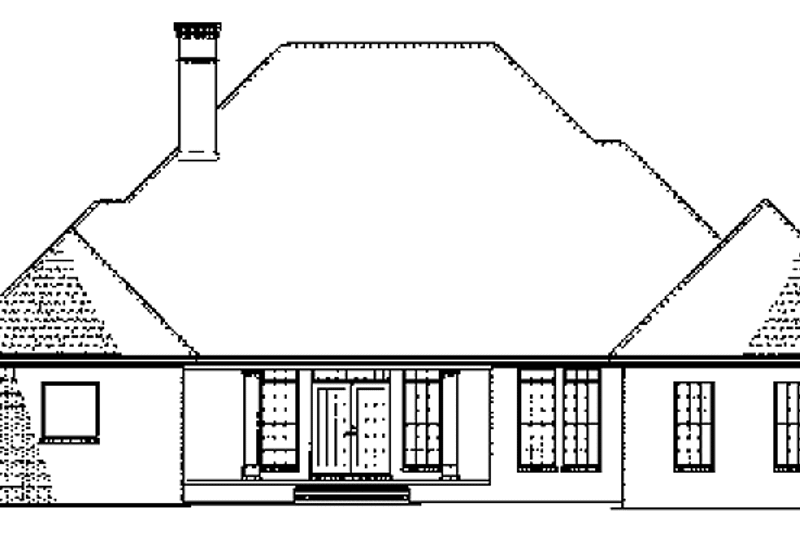Architectural House Design - Exterior - Rear Elevation for Traditional House Plan #17-2622 - 3 bed, 2.5 bath