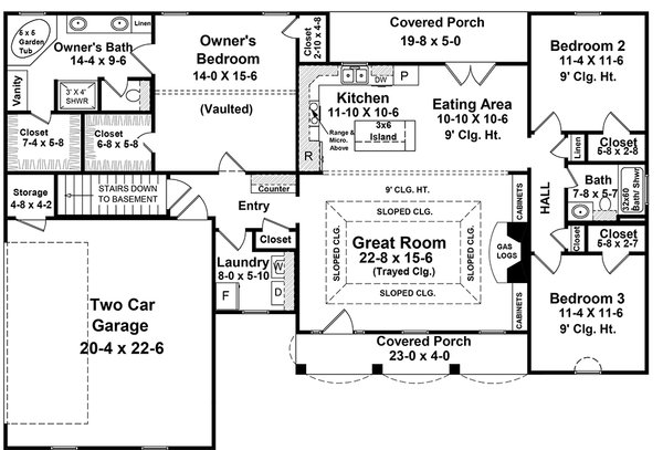 Home Plan - Traditional Floor Plan - Main Floor Plan #21-126