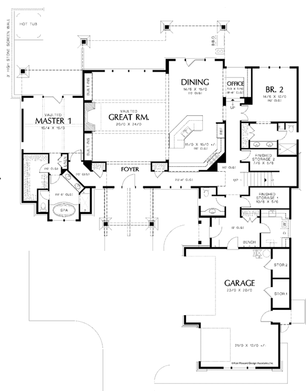 Home Plan - Craftsman Floor Plan - Main Floor Plan #48-879