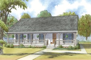 Exterior - Front Elevation 4 for Country House Plan #923-34 - 3 bed, 2 bath