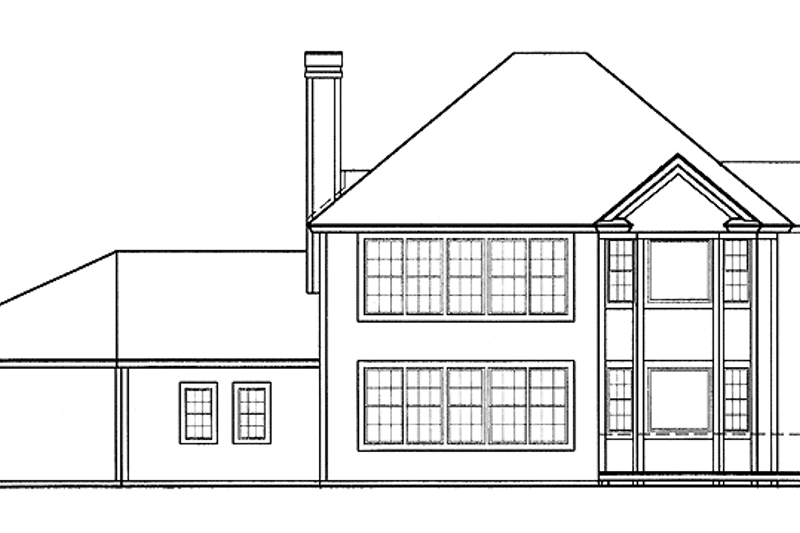 Home Plan - Exterior - Rear Elevation for Country House Plan #320-841 - 3 bed, 2.5 bath