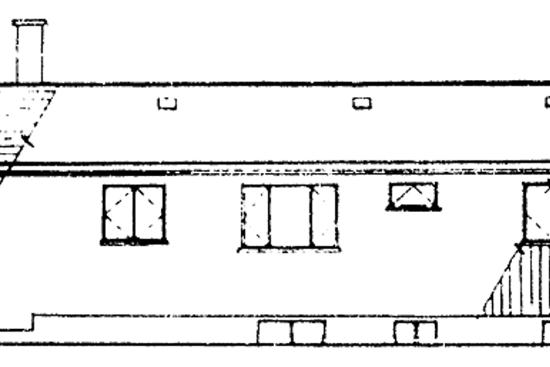 Home Plan - Exterior - Rear Elevation for Ranch House Plan #47-919 - 3 bed, 1 bath