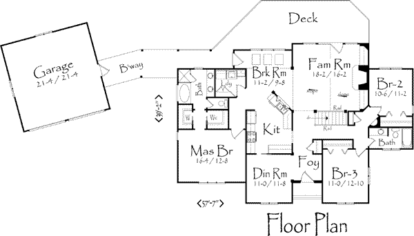 Traditional Floor Plan - Main Floor Plan #71-107