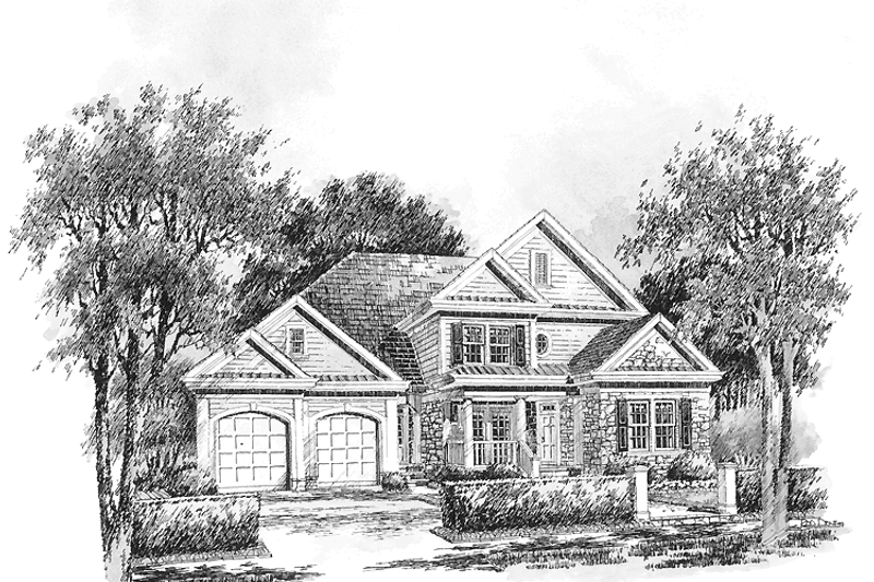 Architectural House Design - Country Exterior - Front Elevation Plan #429-291
