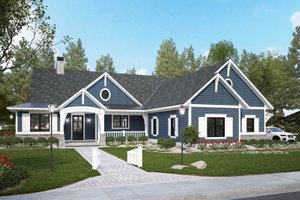 Ranch Exterior - Front Elevation Plan #928-358