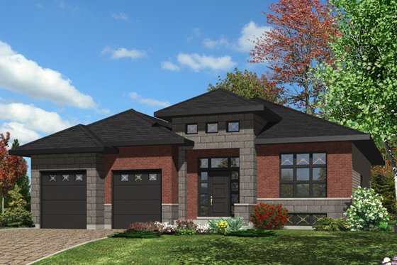 Exterior - Front Elevation for Craftsman House Plan #138-372 - 2 bed, 1 bath