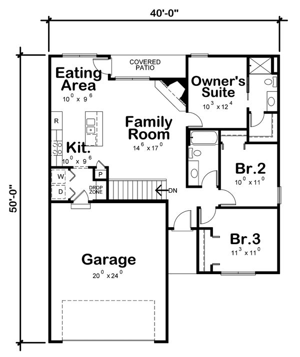 Dream House Plan - Farmhouse Floor Plan - Main Floor Plan #20-2363