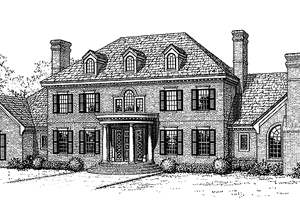 House Plan Design - Exterior - Front Elevation for Classical House Plan #310-1077 - 5 bed, 3.5 bath